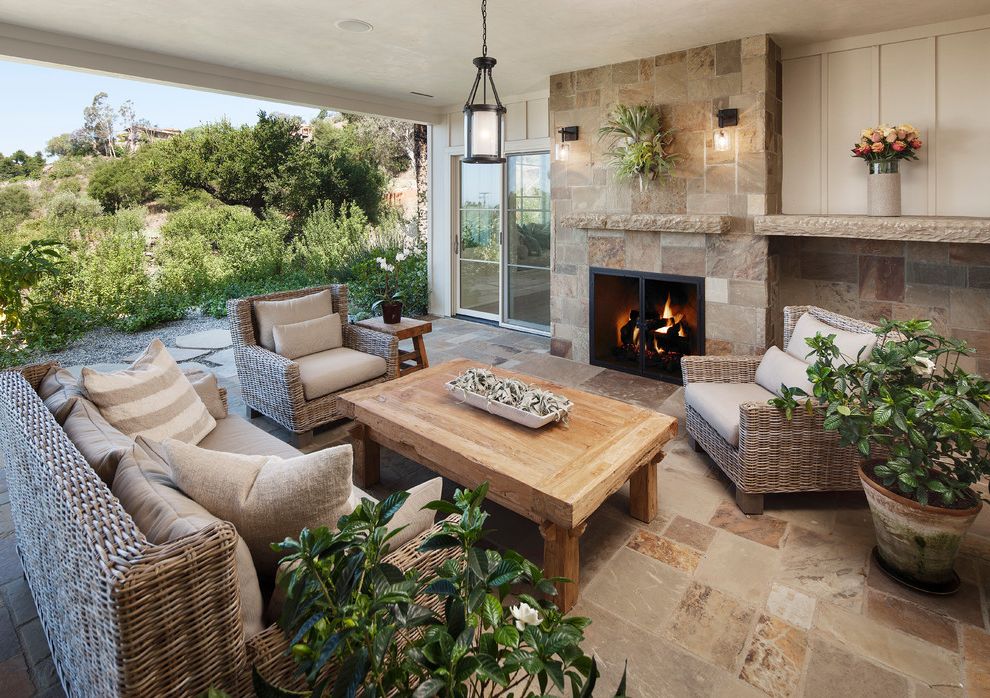 Broyhill Outdoor Patio Furniture with Traditional Patio Stone Pavers