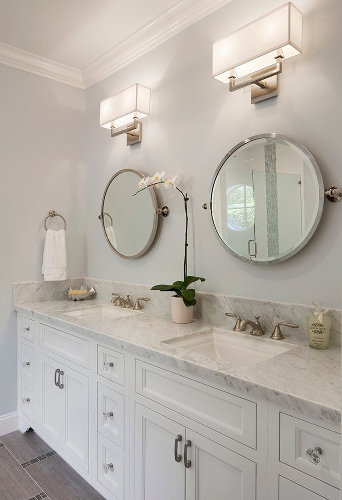 Candle Sconces Pottery Barn with Transitional Bathroom Gray Floor Tile
