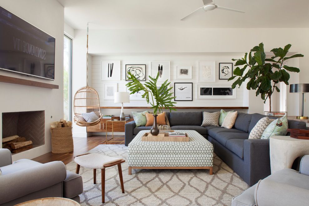 Cheap Couches for Sale Under $100 with Midcentury Family Room Custom Cabinetry