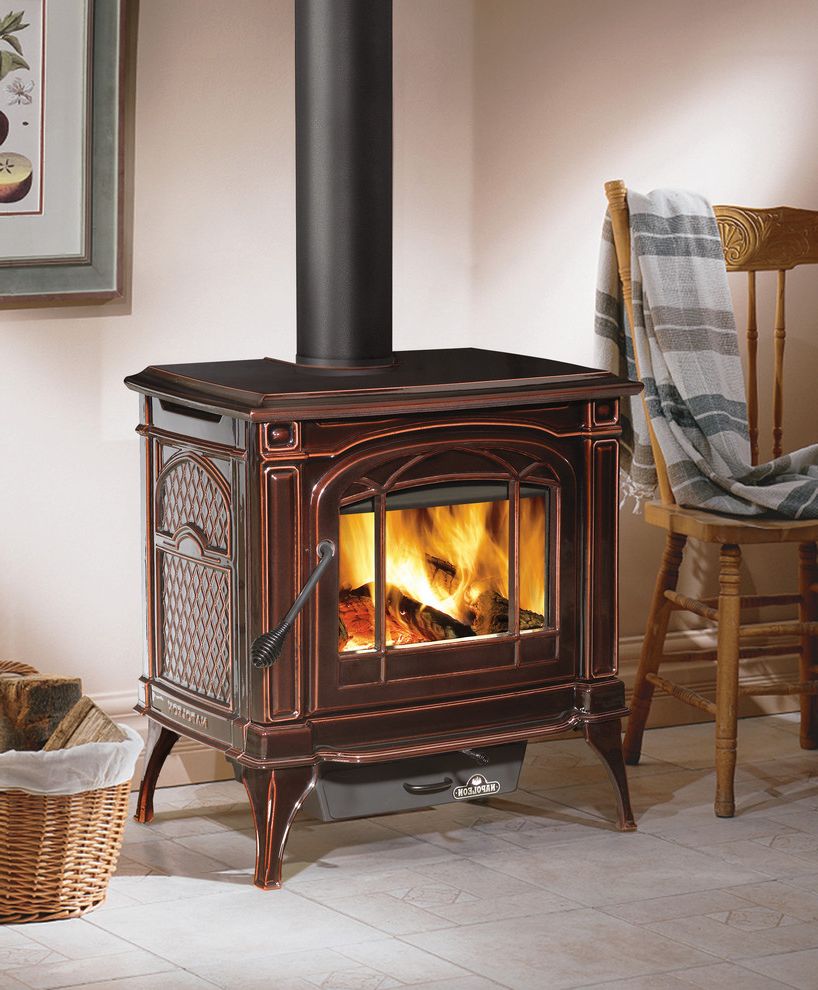 Cow Bells Cast with Contemporary Living Room Stove