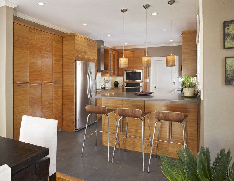 Danby Wine Refrigerator with Contemporary Kitchen Built in Microwave