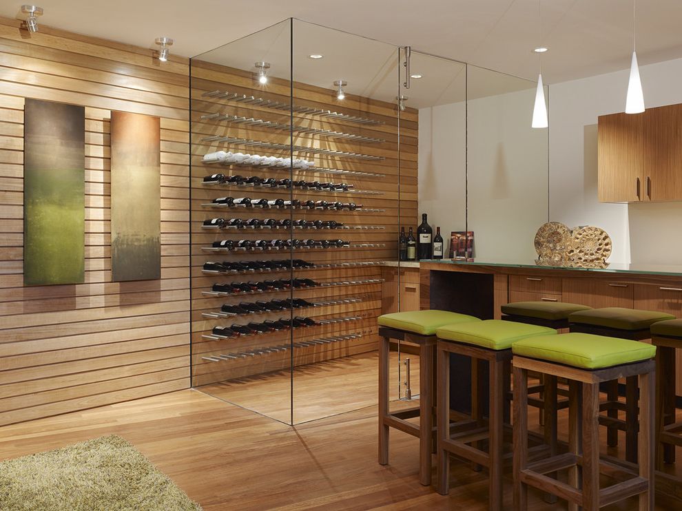 Danby Wine Refrigerator with Contemporary Wine Cellar Pendant Light