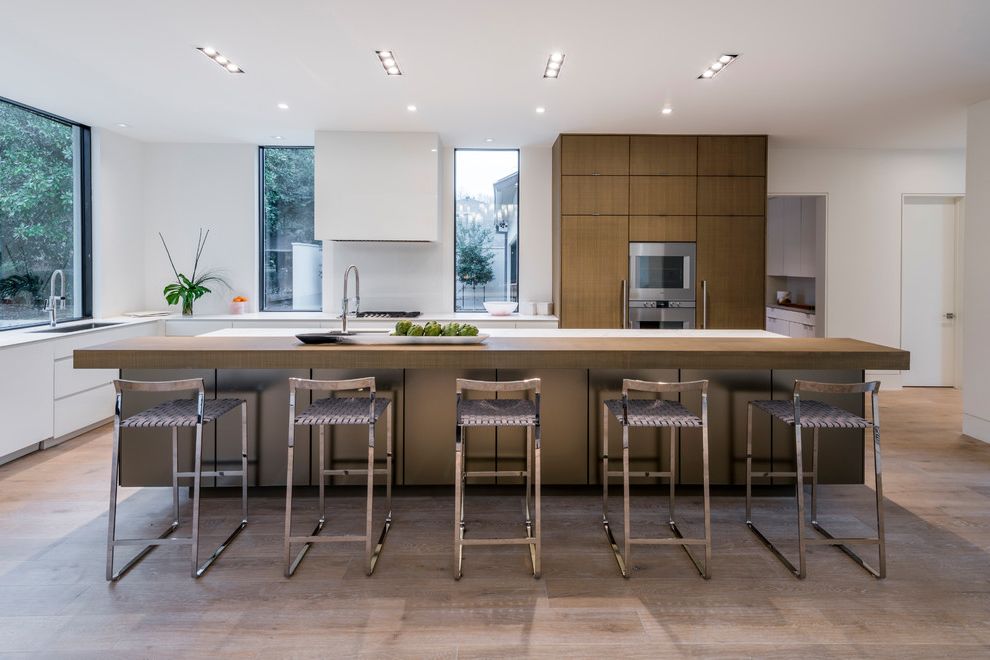 Delta In2ition Bronze with Contemporary Kitchen Butcher Block Counter
