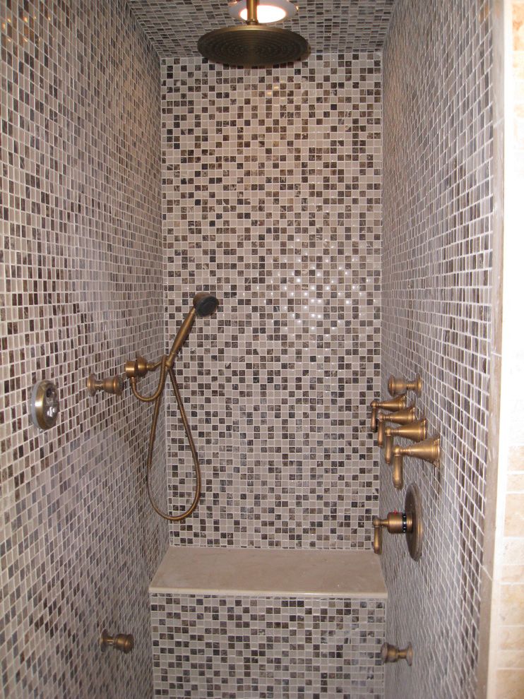 Delta In2ition Bronze with Traditional Bathroom 1x1 Tile