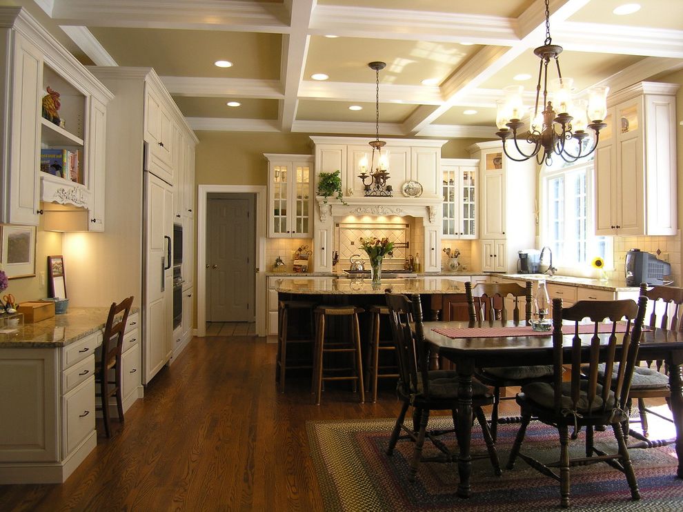 Delta In2ition Bronze with Traditional Kitchen Kitchen Table
