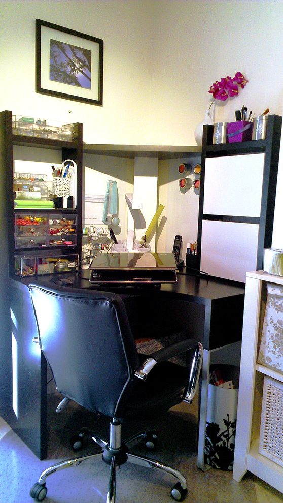 Desks at Costco with Eclectic Home Office Scrapbook