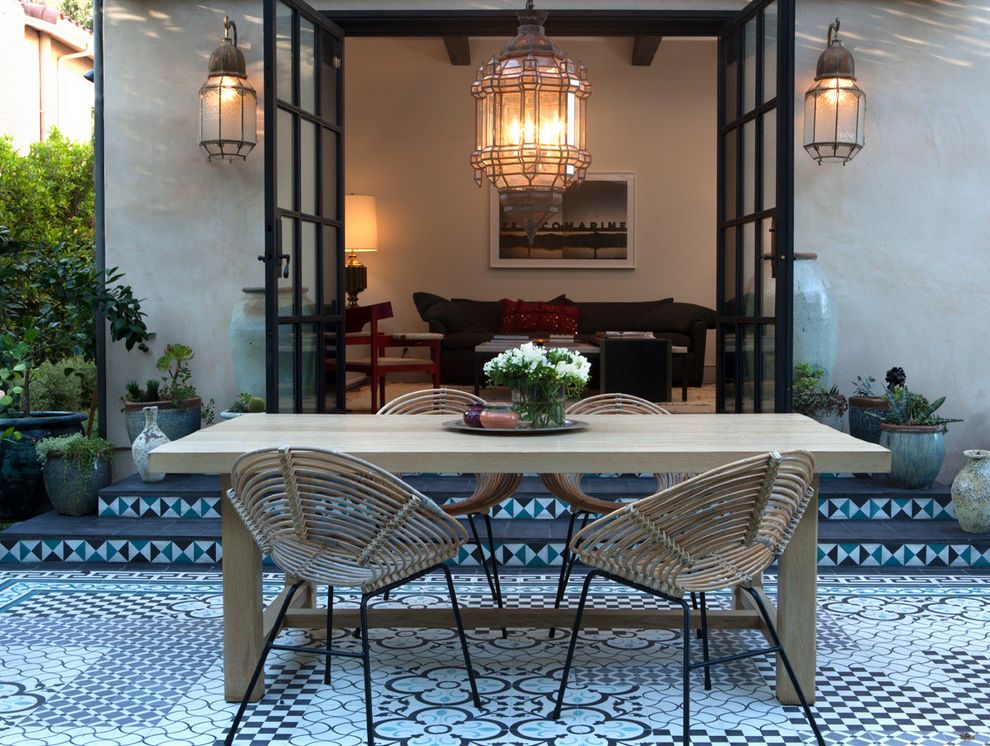 Df Patio Furniture with Mediterranean Patio Pendant Light