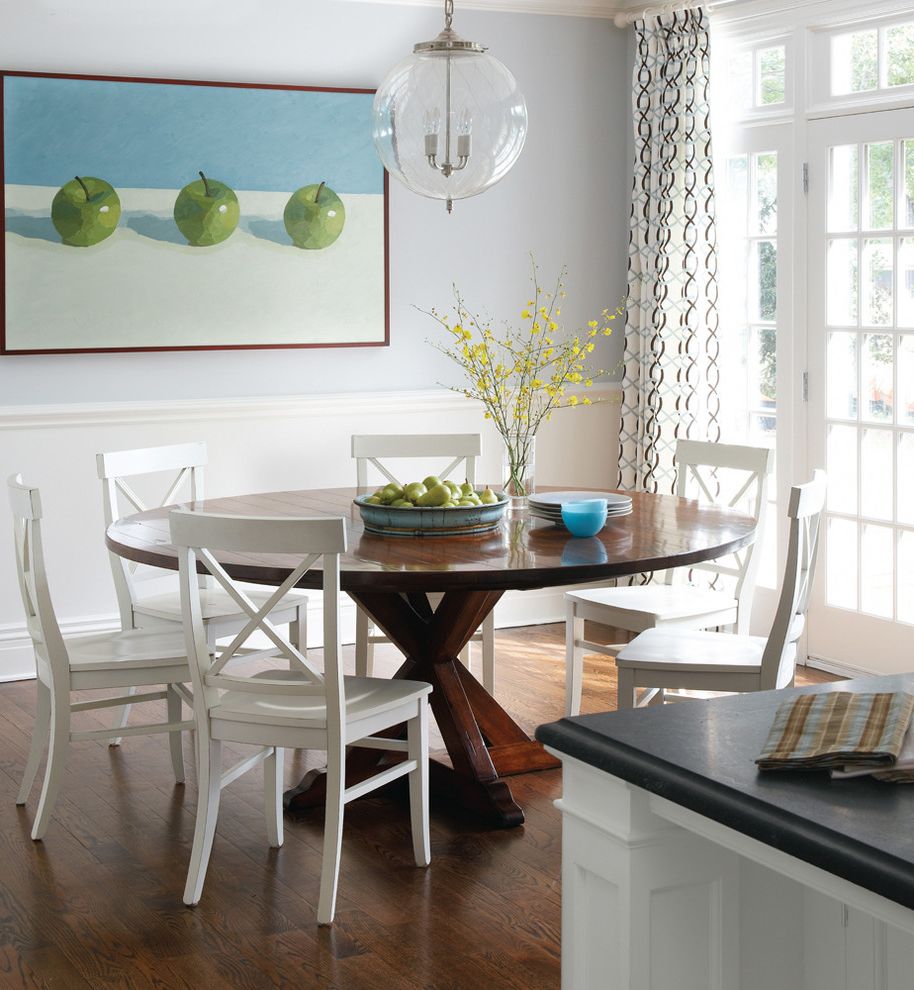Ethan Allen Recliner Chairs with Transitional Dining Room Light