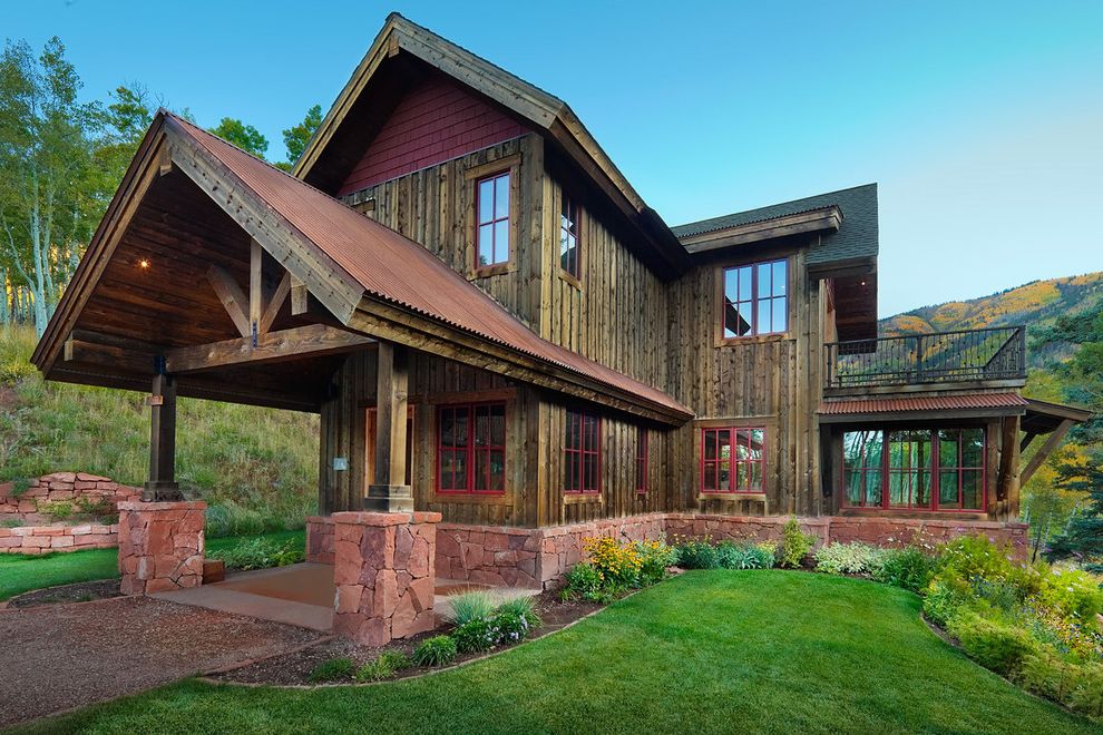 Exterior Barn Lighting Rustic with Rustic Exterior Metal Roof