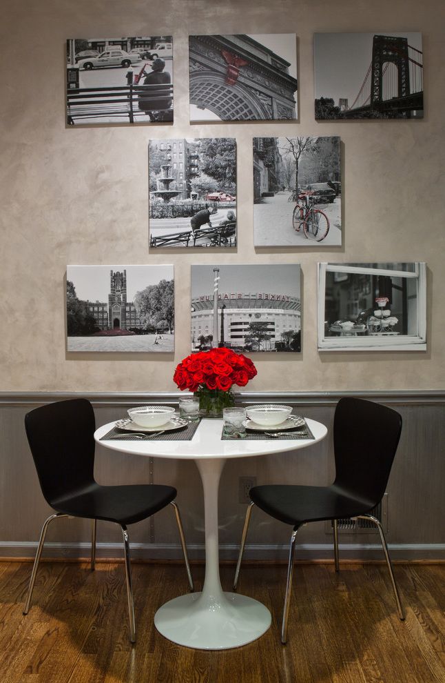 Frigidaire Gallery Stove with Eclectic Dining Room Red Knobs