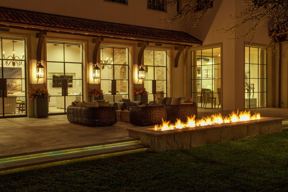 Gas Fire Pit Tables Costco with Mediterranean Patio Step Lights