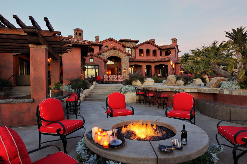 Gas Fire Pit Tables Costco with Mediterranean Patio Tile Roof