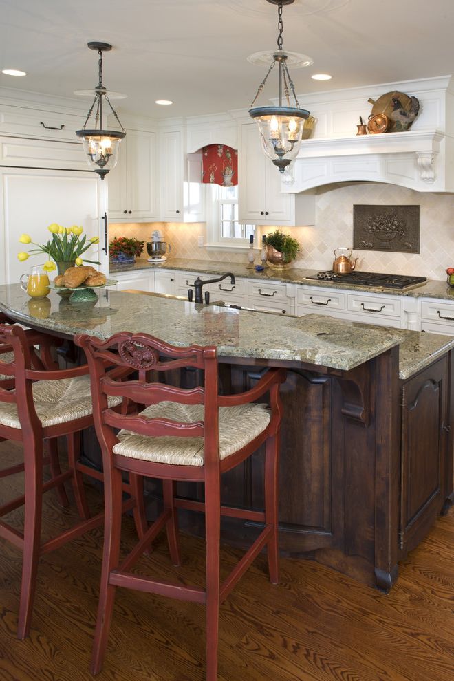 John Timberland Lighting with Traditional Kitchen Kitchen Island