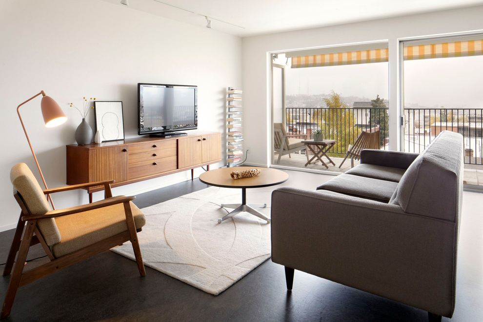 Joss and Main Tv Stands with Midcentury Living Room Grasshopper Lamp
