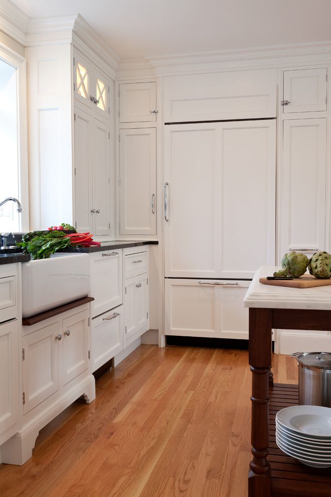 Keggerator with Traditional Kitchen Cabinet Front Refrigerator