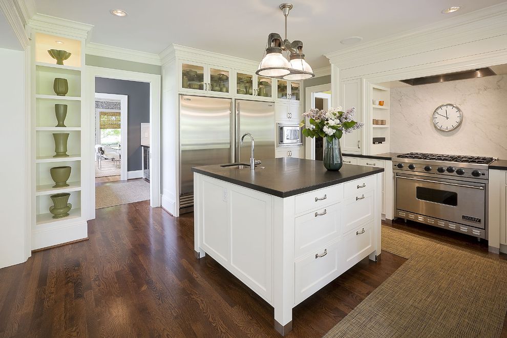 Keggerator with Traditional Kitchen Kitchen Clock