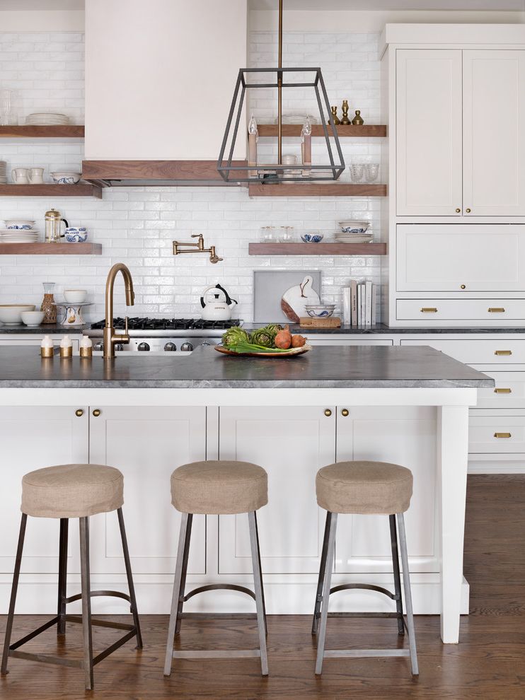 Kingston Brass Faucet  with Transitional Kitchen Open Kitchen