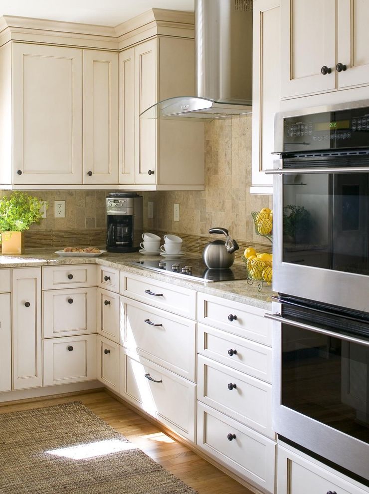 Kitchen Rugs at Target with Transitional Kitchen Tiled Backsplash