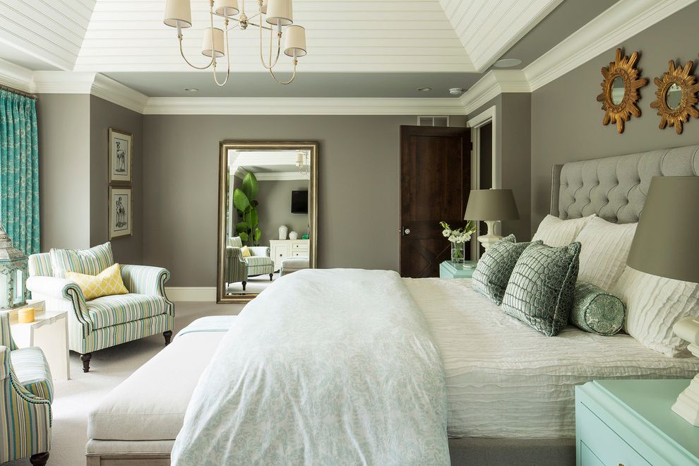 Kohler Customer Service with Transitional Bedroom Sitting Area