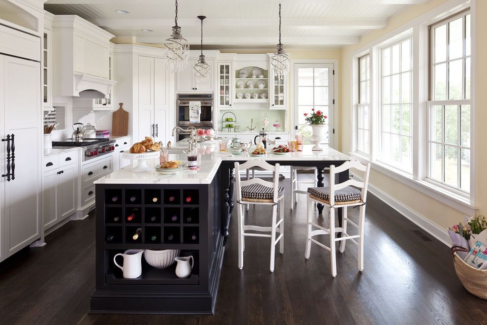 L Shaped Desk with Side Storage Multiple Finishes with Traditional Kitchen Architecture