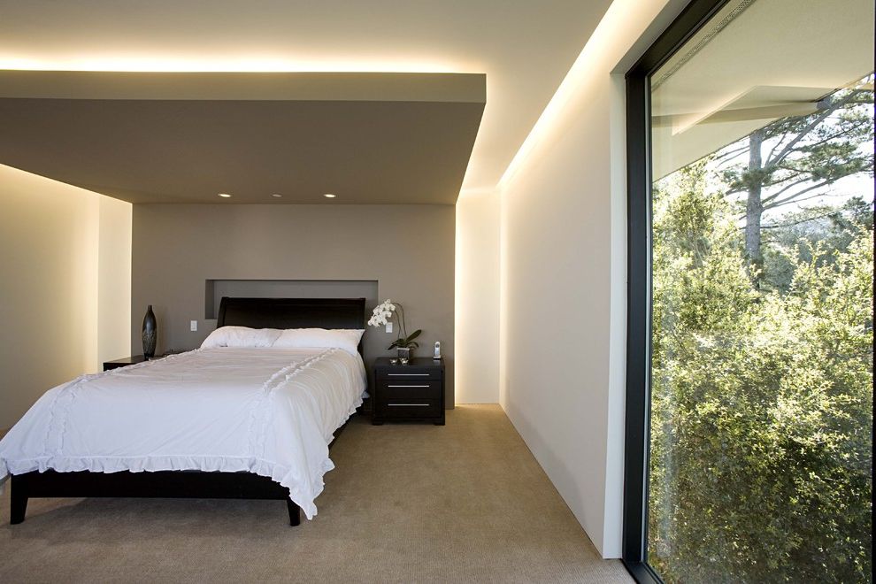 Led Ceiling Lights Lowes with Contemporary Bedroom White Bedding