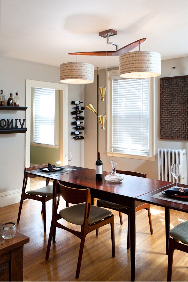 Long Neck Dinosaurs with Midcentury Dining Room Wood Dining Furniture