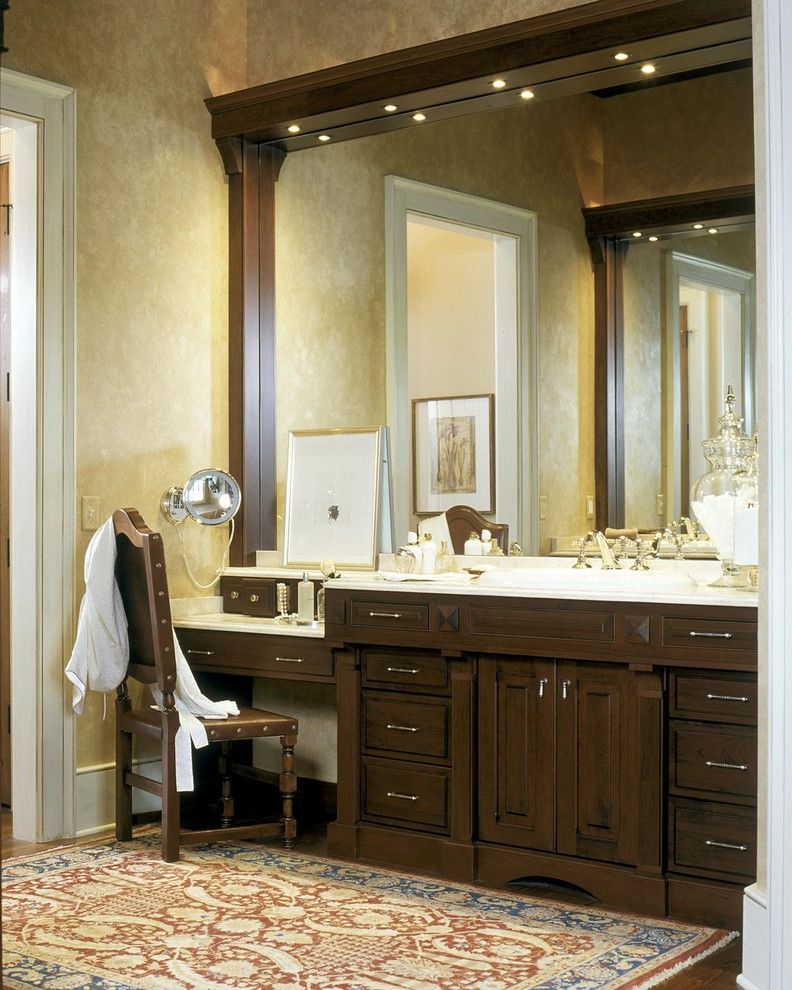 Lowes Vanity Mirrors with Traditional Bathroom Wall Treatment