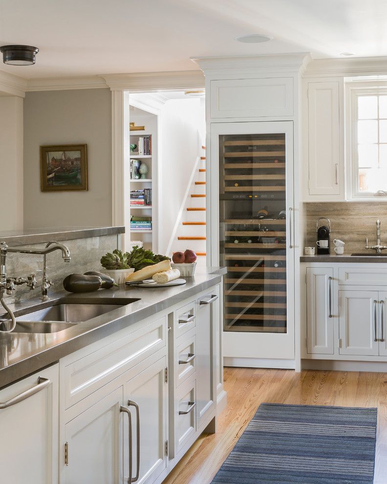 Lowes Wine Cooler with Beach Style Kitchen Crown Molding