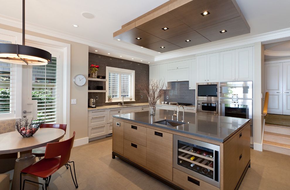 Lowes Wine Cooler with Contemporary Kitchen Cooktop