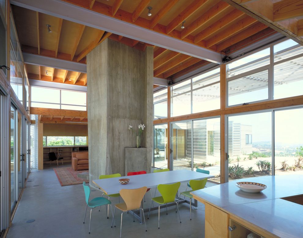 Metal Dining Chairs Ikea with Industrial Dining Room Exposed Metal Beams