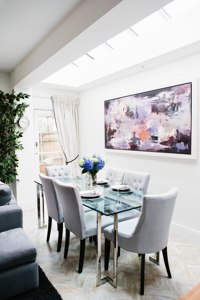 Metal Dining Chairs Ikea with Traditional Dining Room Herringbone