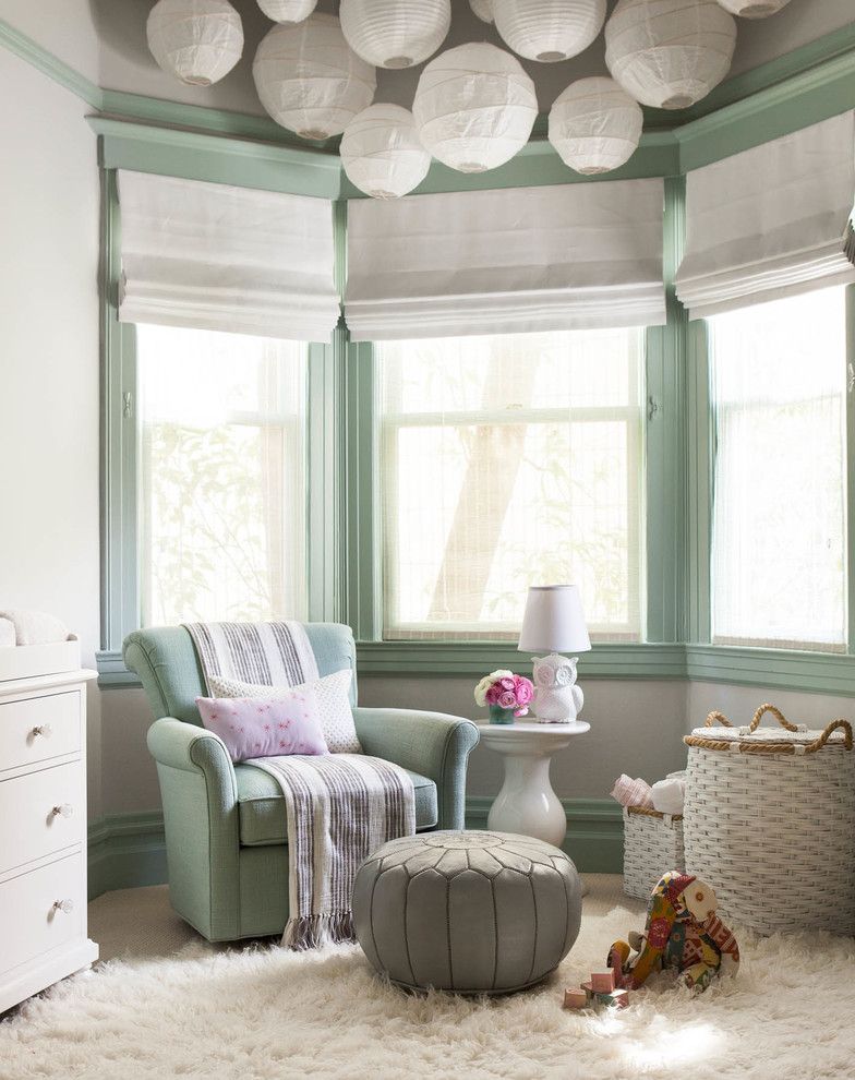 Mint Green Bathroom Rugs with Transitional Nursery White Fur Rug