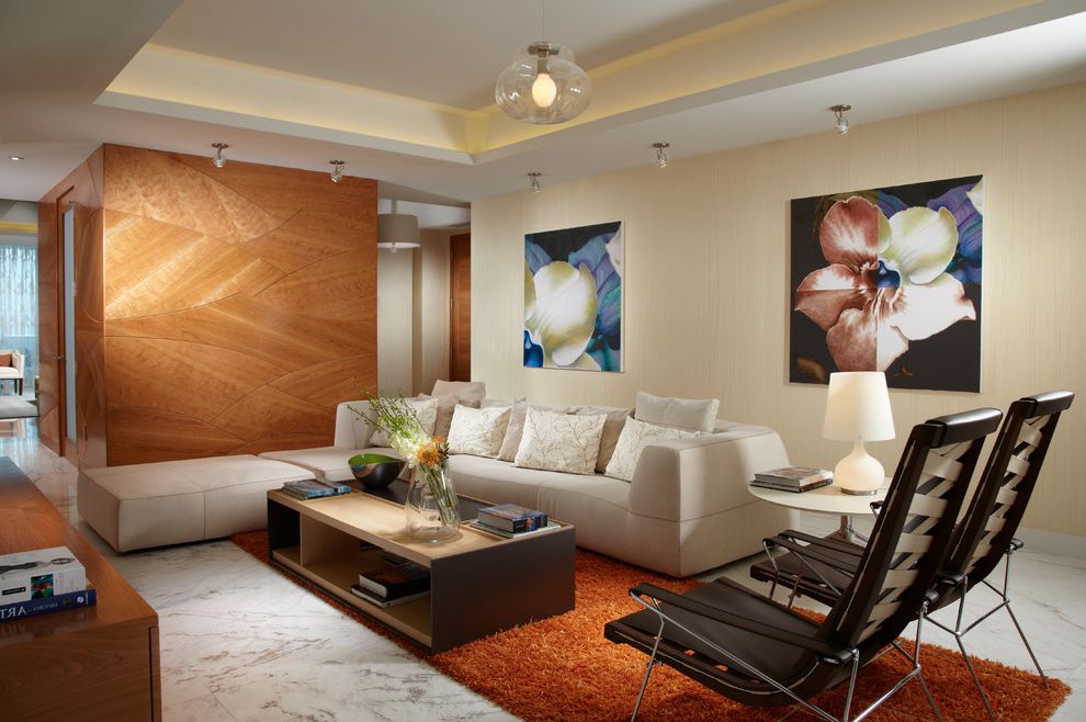Modern Design Deck Chairs with Contemporary Family Room Coffee Table
