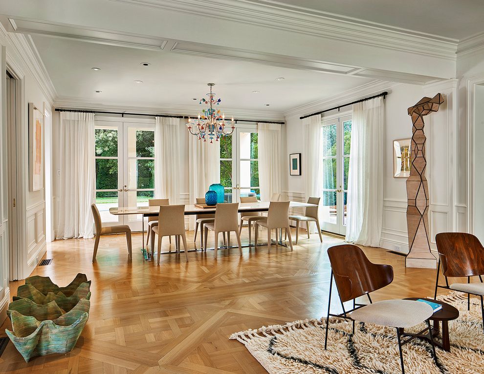 Modern Design Deck Chairs with Modern Dining Room Light Wood Dining Table