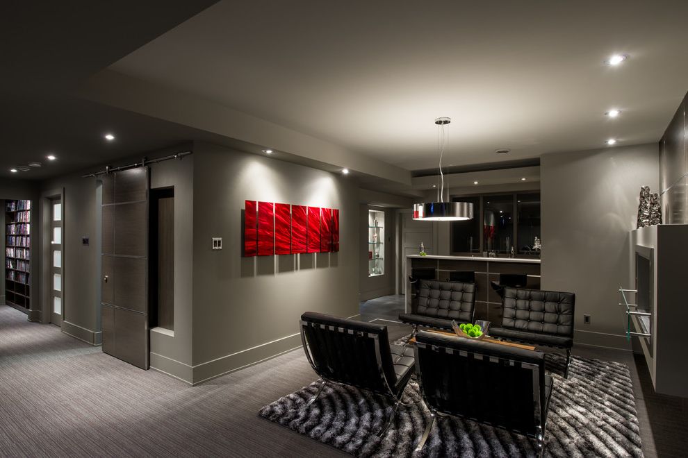 Notre Dame Colors with Contemporary Basement Red Artwork