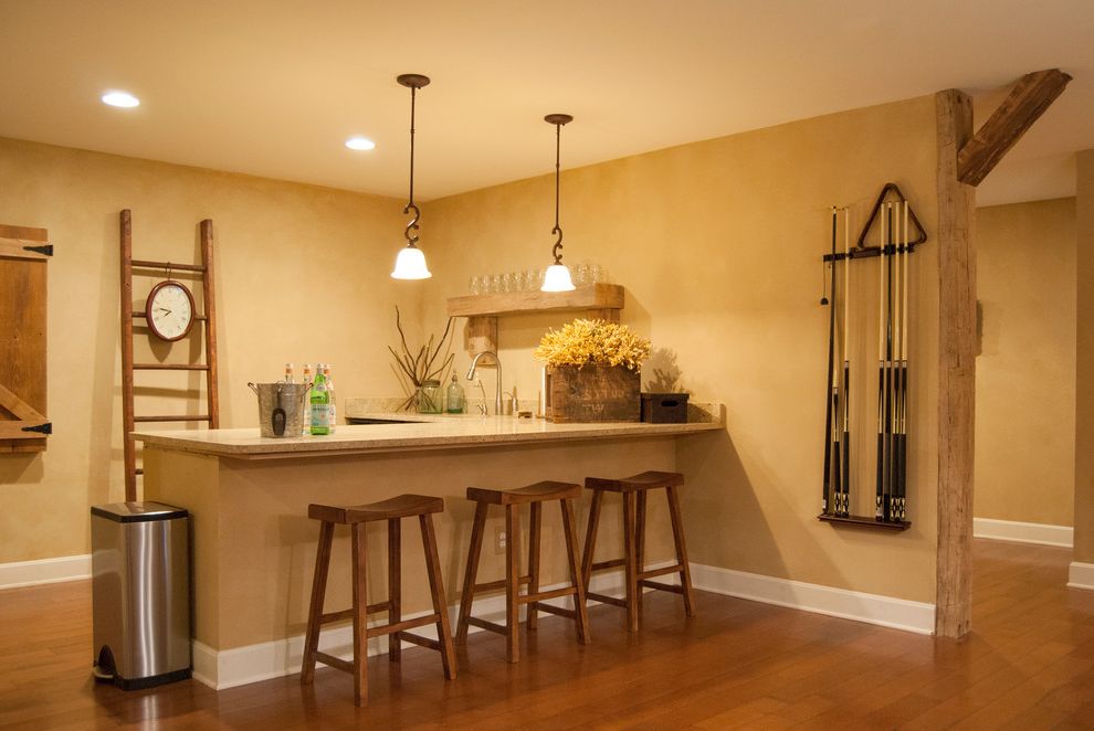 Oak Express Bar Stools with Farmhouse Home Bar Ladder
