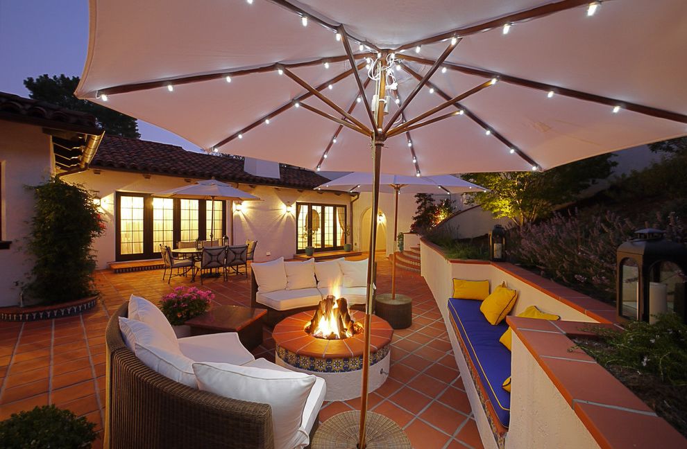 Offset Patio Umbrella Lowes with Mediterranean Patio Retaining Wall