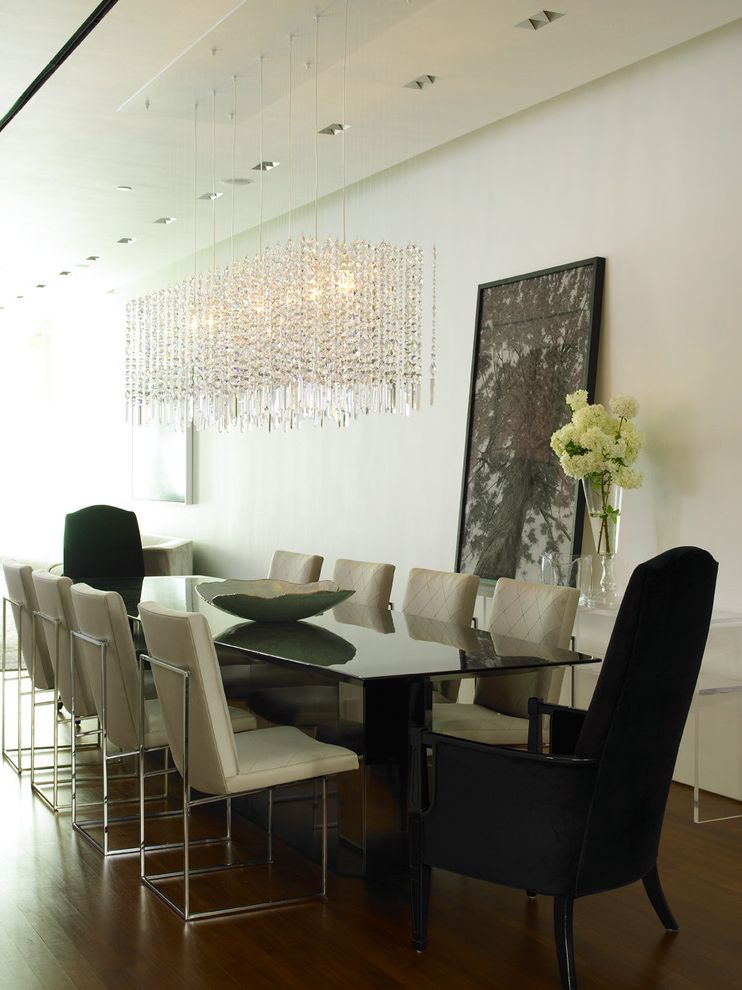 Orb Chandelier Lowes with Contemporary Dining Room Glamor