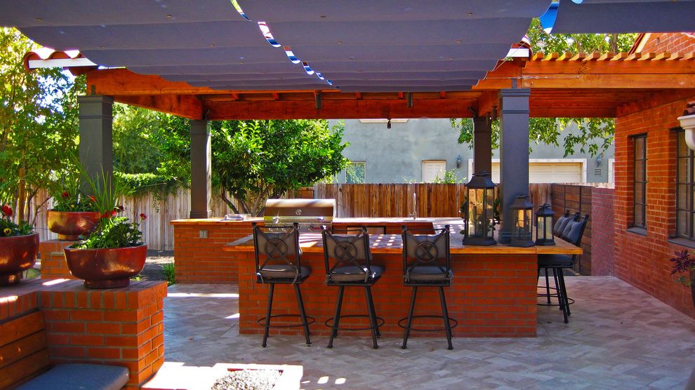 Outdoor Bar Stools Costco with Traditional Patio Red Brick Siding