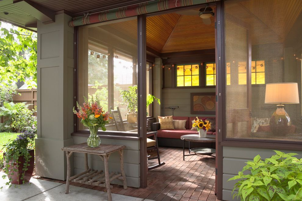 Outdoor Roll Up Shades Lowes with Craftsman Porch Clay Pots