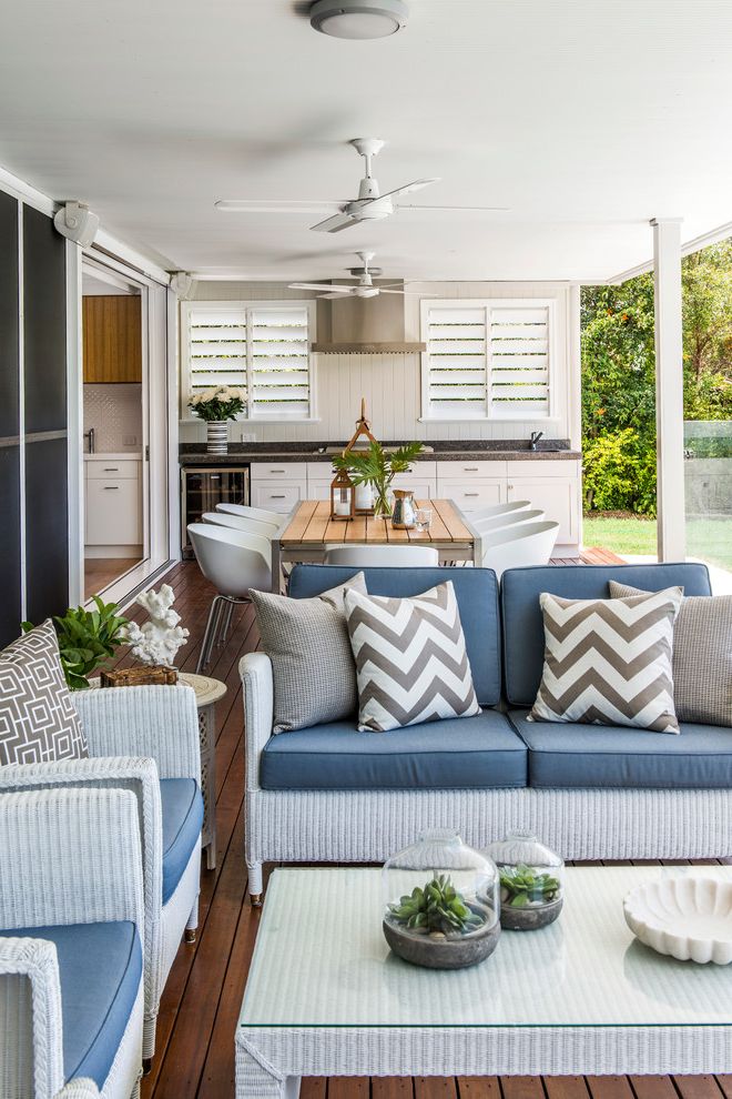 Outdoor Table with Traditional Deck Outdoor Entertaining