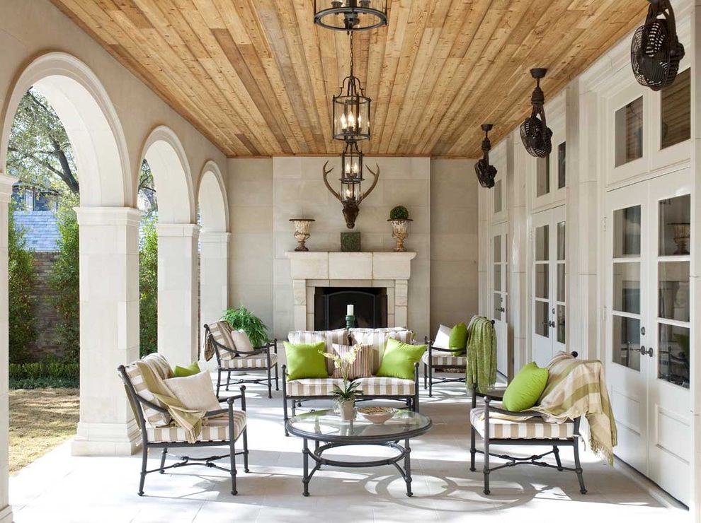 Outdoor Table with Traditional Patio Cast Stone