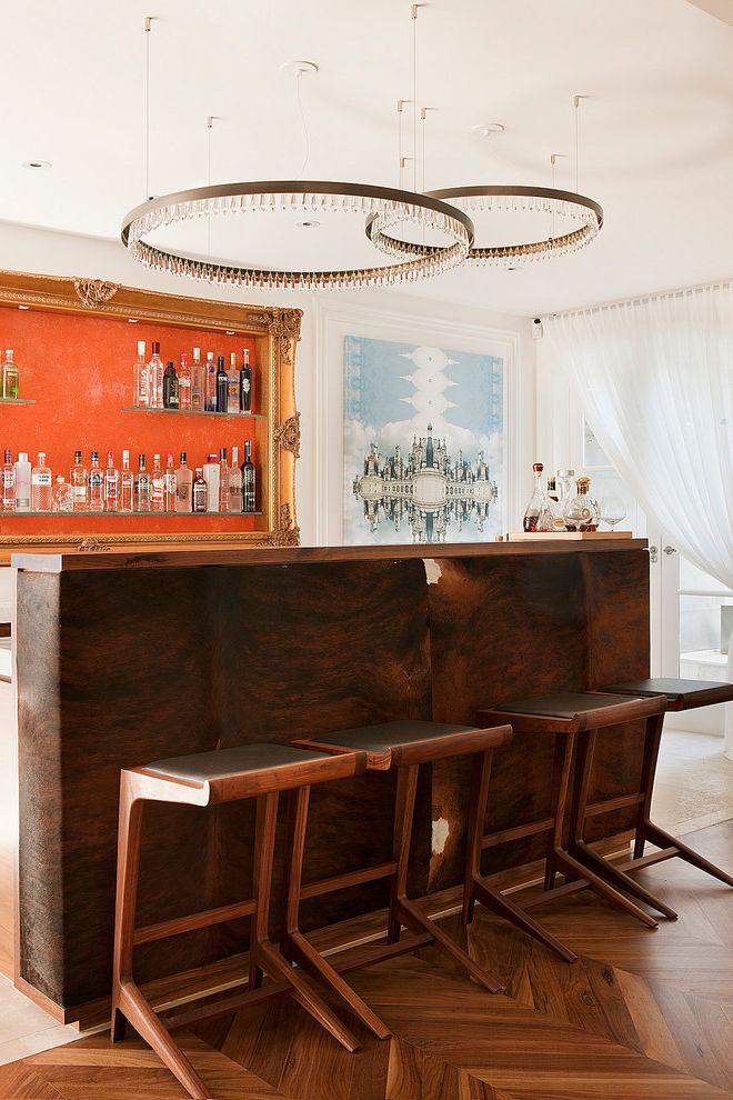 Pier One Bar Stools with Transitional Home Bar Cowhide