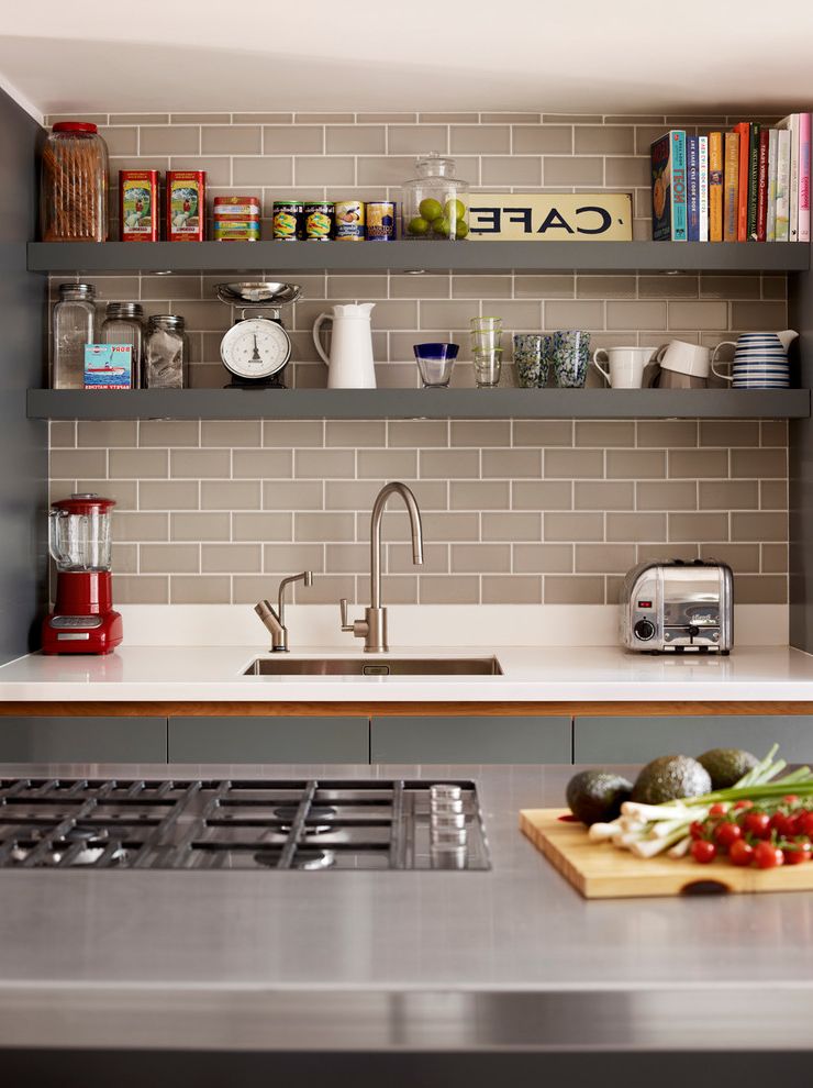 Ragalta Water Dispenser with Contemporary Kitchen Gray Kitchen