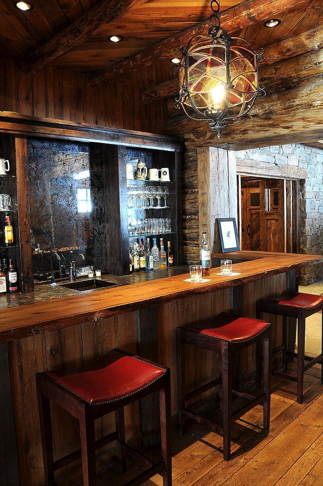 Red Bar Stools Target with Rustic Home Bar Wood Countertops