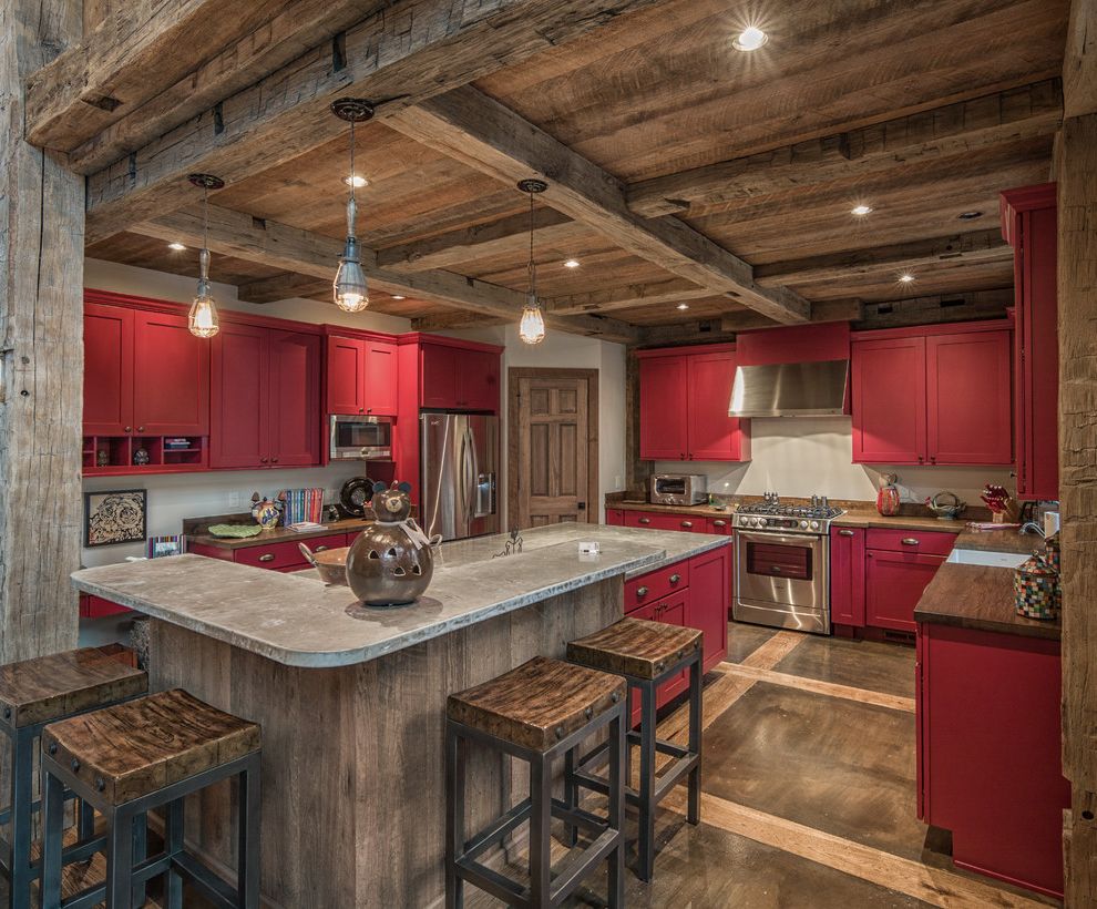 Red Bar Stools Target with Rustic Kitchen Industrial Light Fixture