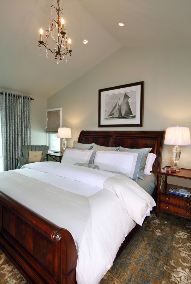 Restoration Hardware Dog Bed with Traditional Bedroom Ceiling Lighting