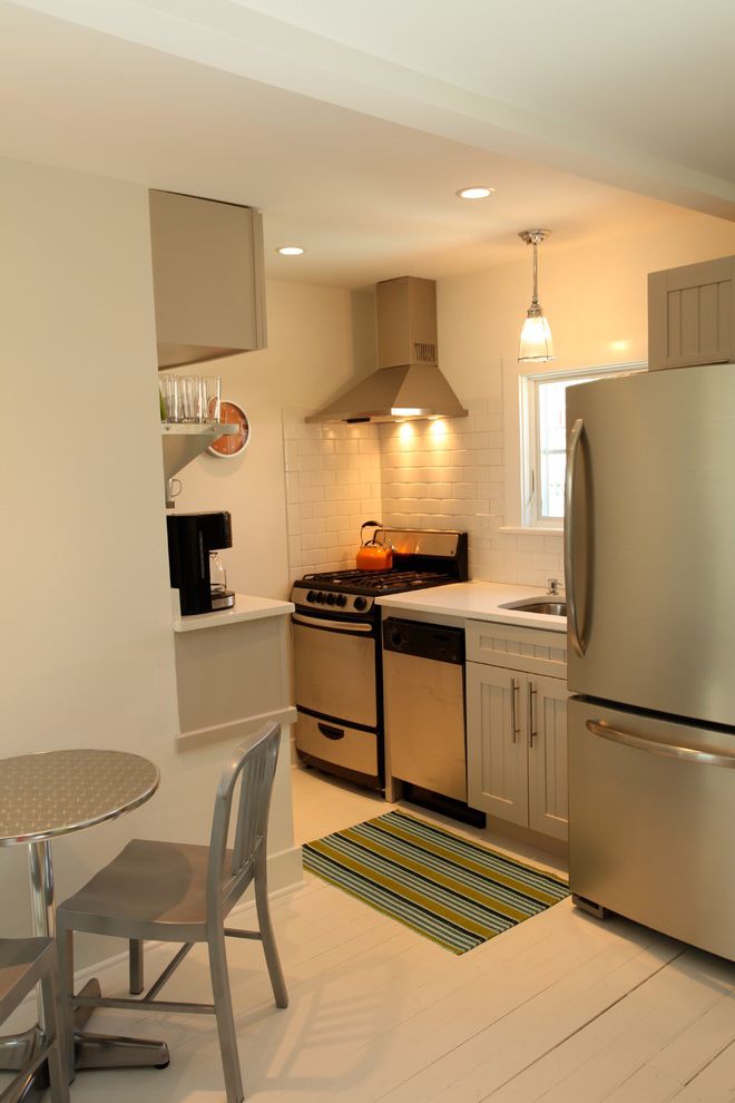 Small Refrigerator with Freezer with Beach Style Kitchen Pendant Lighting