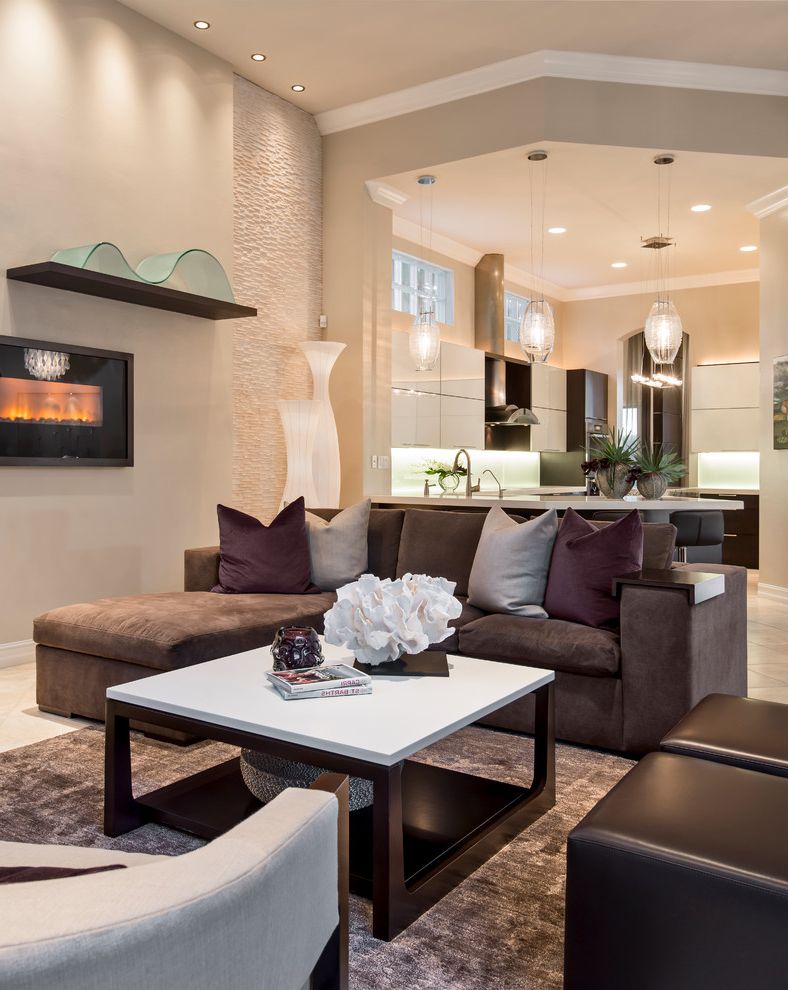 Sofia Vergara Sofa Collection with Contemporary Living Room Sitting Area