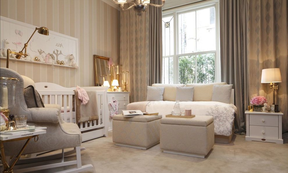 Sofia Vergara Sofa Collection with Traditional Nursery Nursery Decor